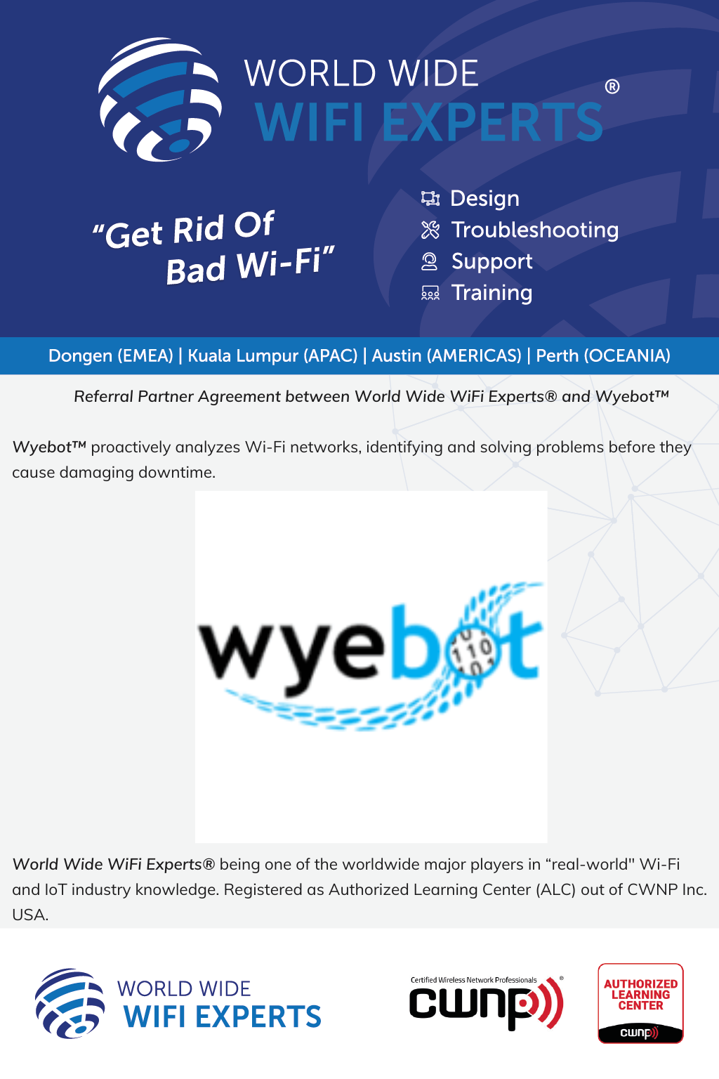 Referral Partner Agreement between Wyebot and World Wide WiFi Experts